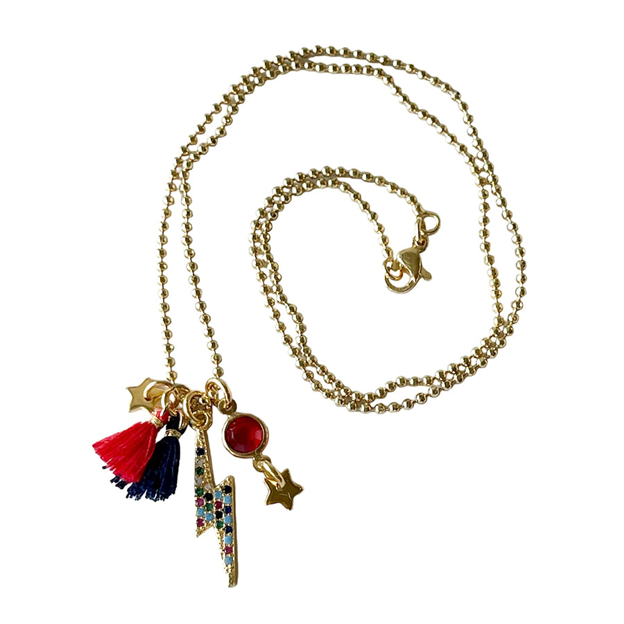 Freedom Lightning Necklace & Ear Thread