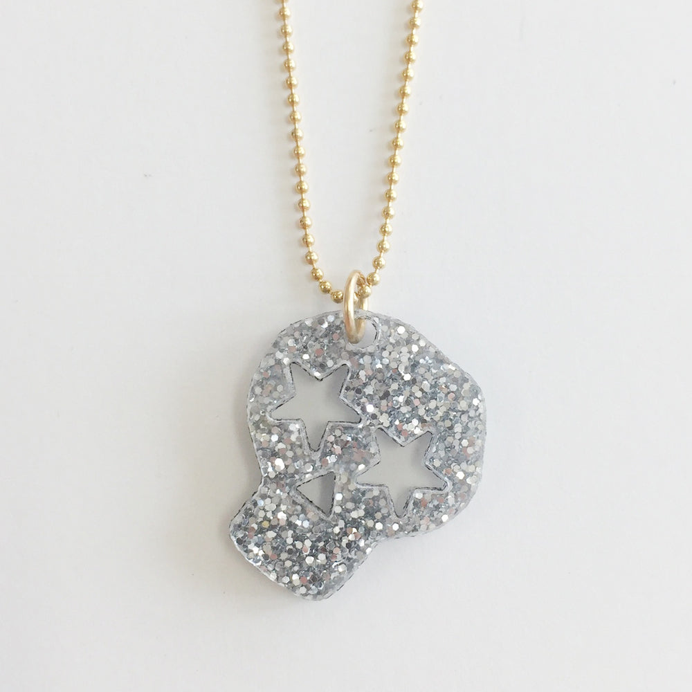 WS JEWELRY NECKLACE - SKULL - SiLVER