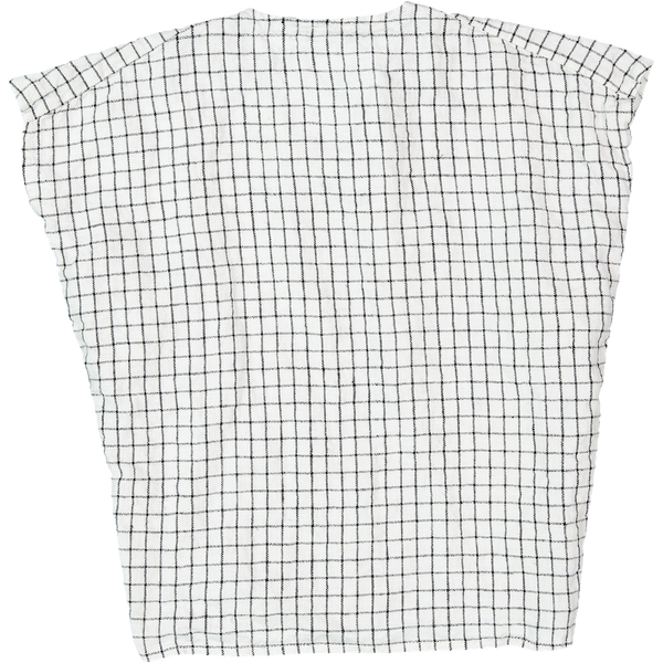 22-DRESS TERRE in CHECKERED LiNEN