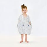 22-DRESS TERRE in CHECKERED LiNEN