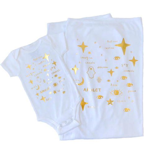 Baby Set in a box - Team Amulet in Gold Foil