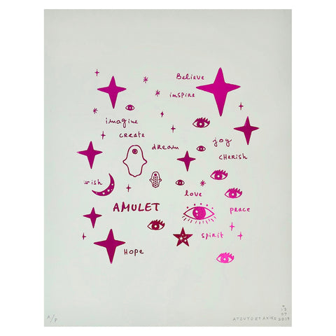 Wall Art - Team Amulet in Pink Foil