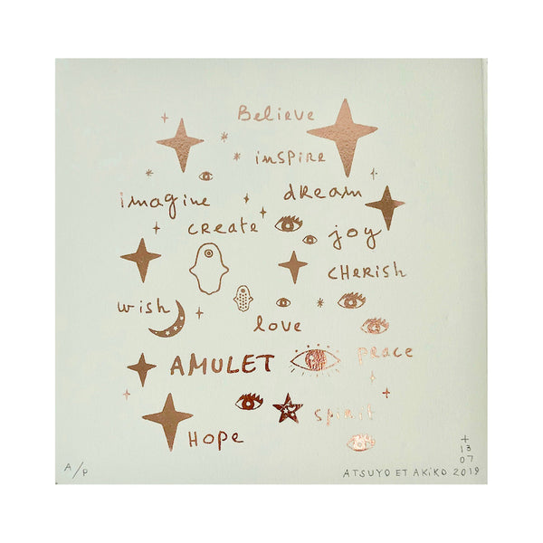 Wall Art - Team Amulet in Rose Gold Foil