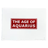 The Age of Aquarius Wall Art in Red