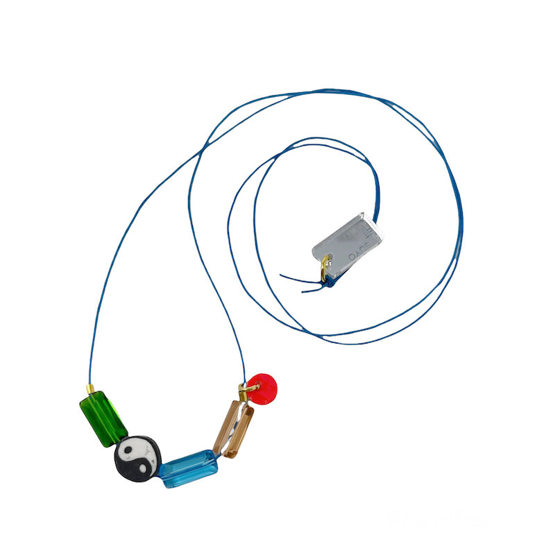 Rainbow Yin Yang Necklace