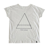 maison atsuaki - maison atsuaki Tee in ivory with Black Print