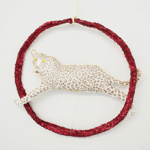 Tamar Mogendorff - Jumping Leopard in Red