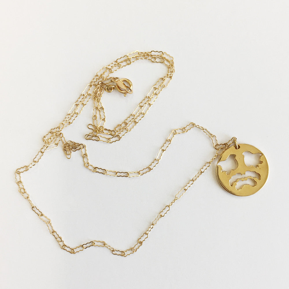 Cut Out Birds 14K Gold Necklace