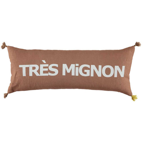 CUSHION - DOUBLE CUSHiON - TRÈS MiGNON WHiTE ON BROWN