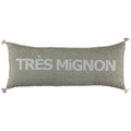 CUSHION - DOUBLE CUSHiON - TRÈS MiGNON SiLVER WHiTE ON COCONUT