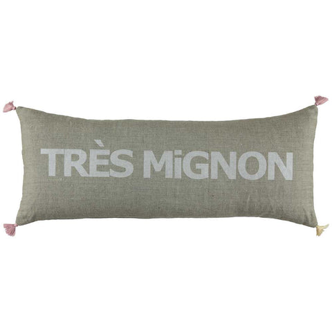 CUSHION - DOUBLE CUSHiON - TRÈS MiGNON SiLVER WHiTE ON COCONUT