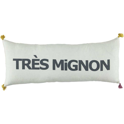 CUSHION - DOUBLE CUSHiON - TRÈS MiGNON GRAY ON MiLKY WHiTE