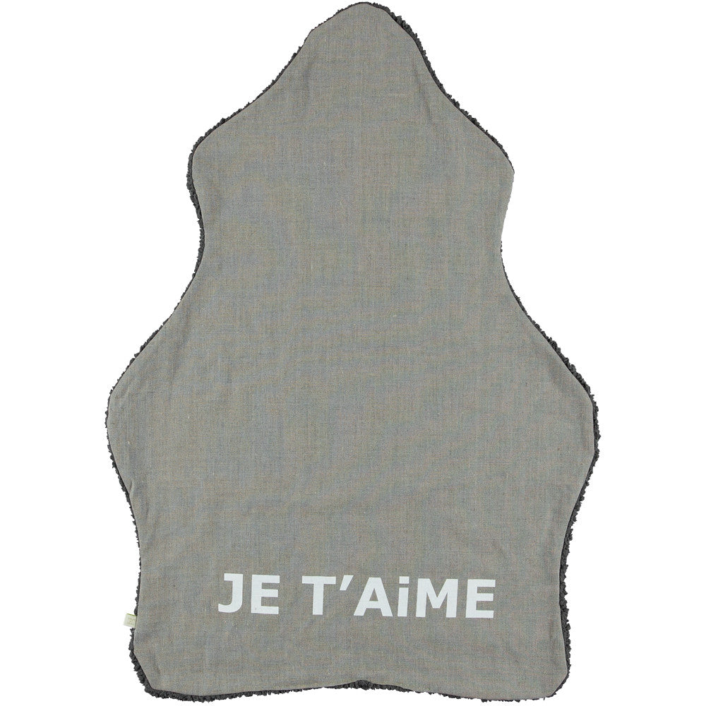 Je T'aime Blanket in Dark Gray