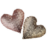 PiLLOW - HEART SEQUiNS- GOLD