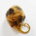 KEY HOLDER - FAUX FUR BROWN