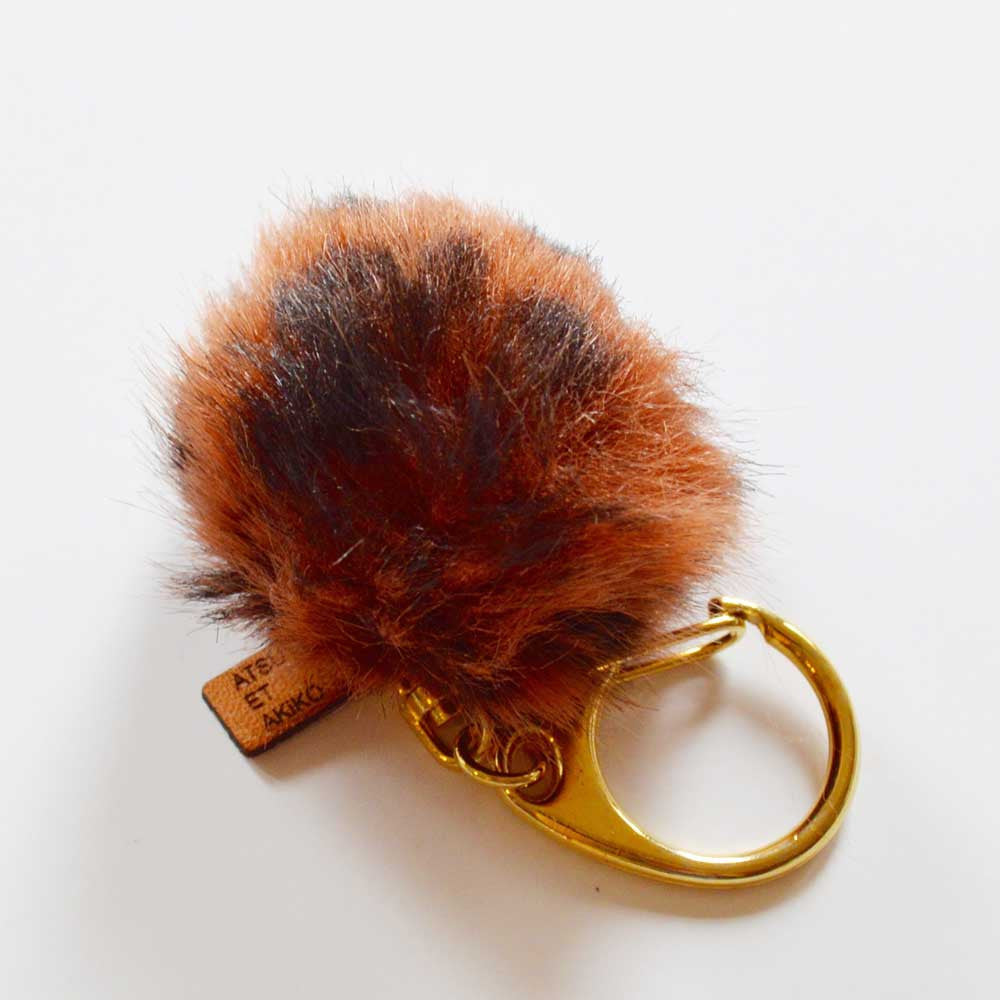 KEY HOLDER - FAUX FUR CiNNAMON