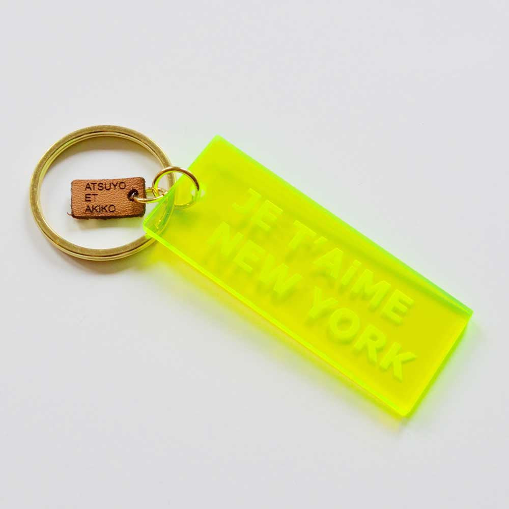 KEY HOLDER - JE T'AiME NEW YORK YELLOW