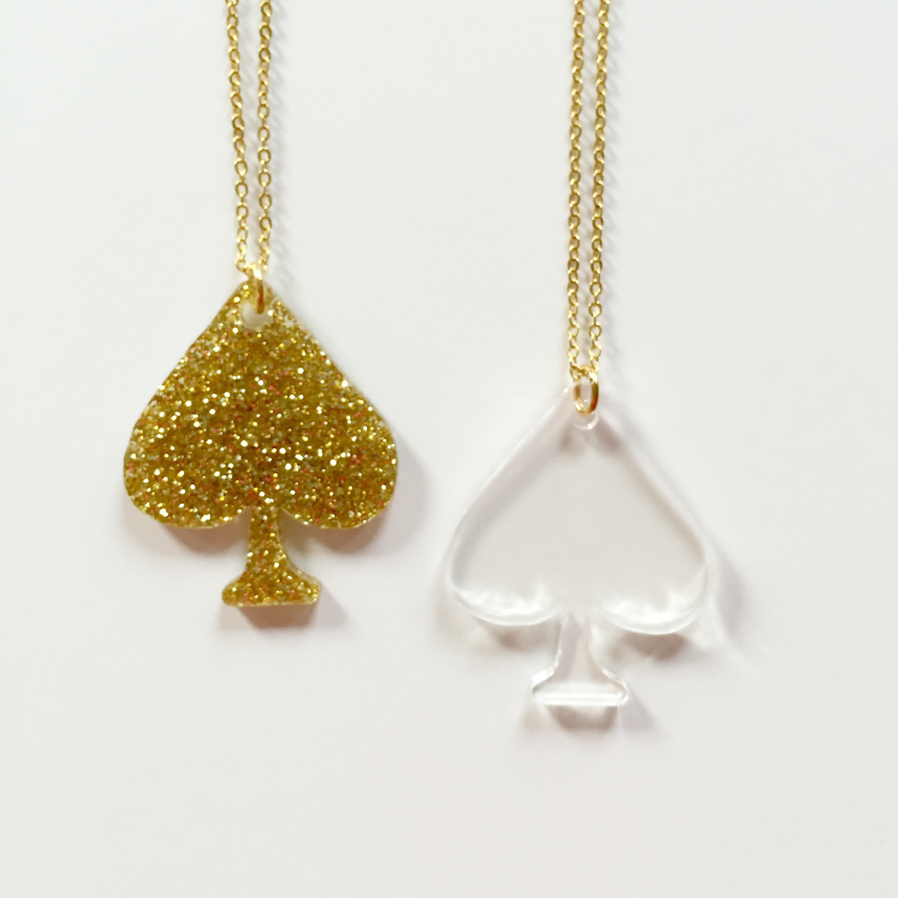 WS NECKLACE CARTE - SPADE