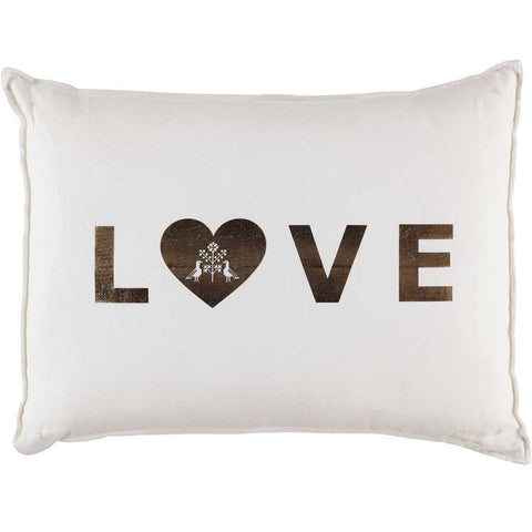 CUSHiON - GRAND - LOVE GOLD FOiL ON MiLKY WHiTE