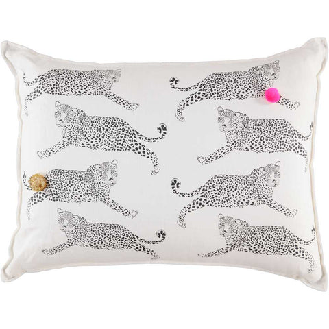 CUSHiON - GRAND - LEOPARDS iN MiLKY WHiTE (COVER ONLY)