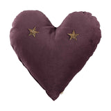 22-Heart Velvet Pillow - Purple