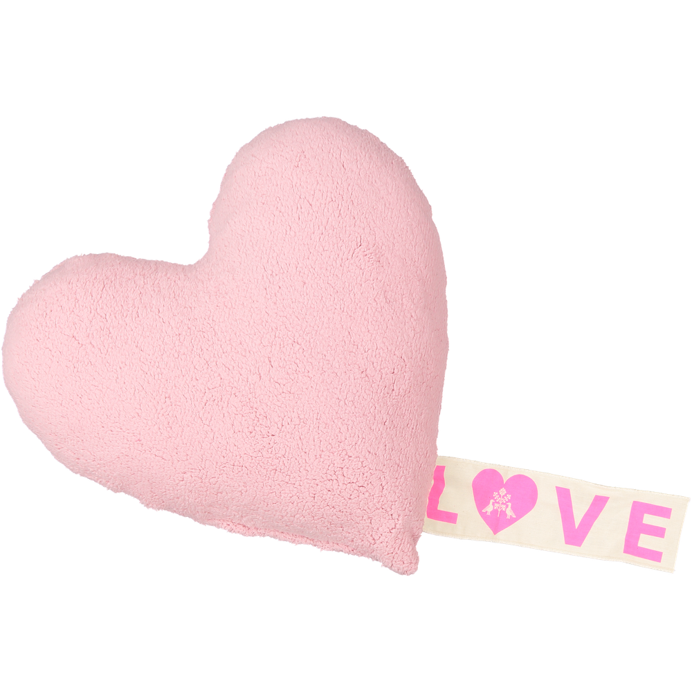 Love Fleece Pillow in Pink