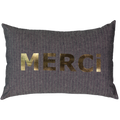 Merci Stripe Linen Cushion in Navy (Cover Only)