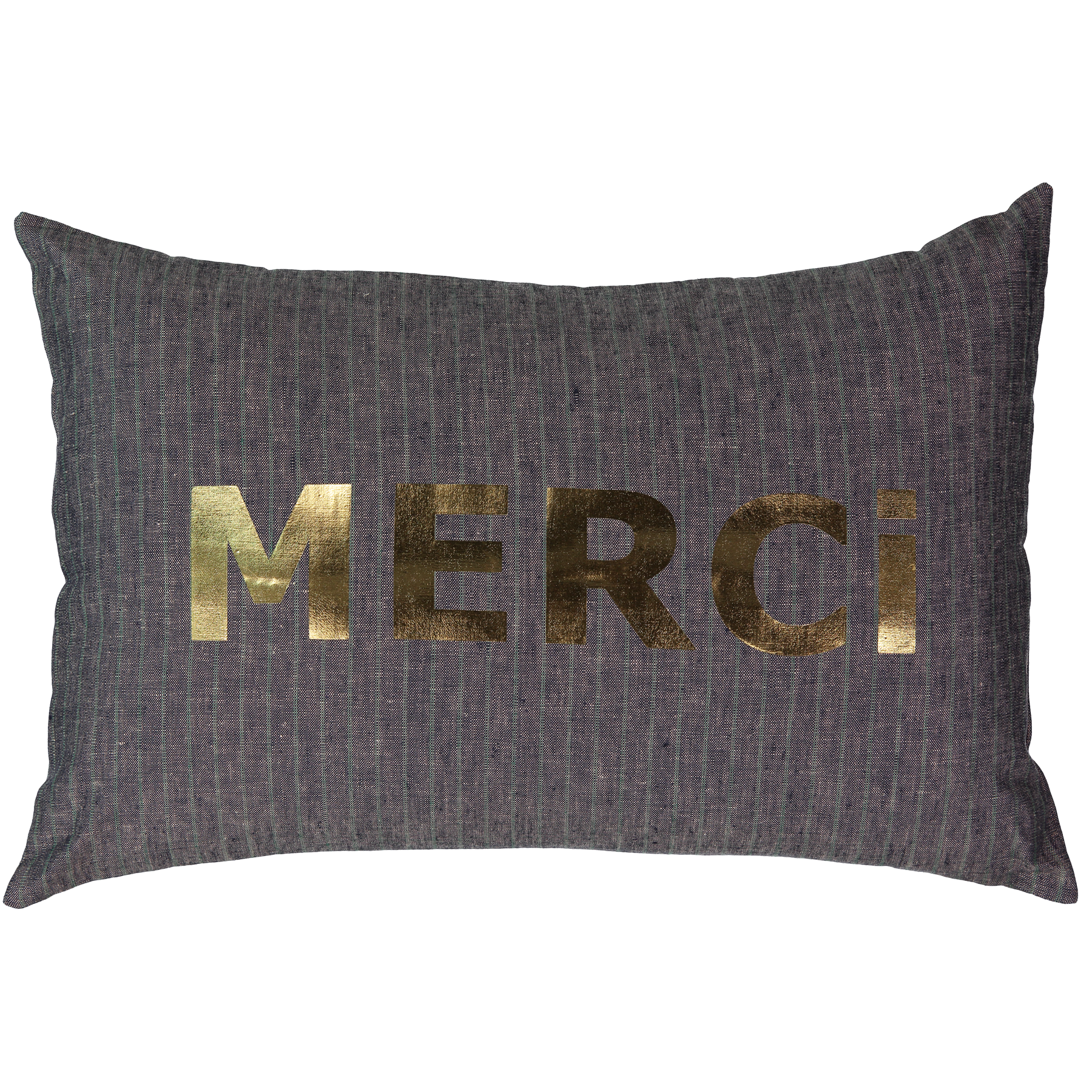 Merci Stripe Linen Cushion in Navy (Cover Only)