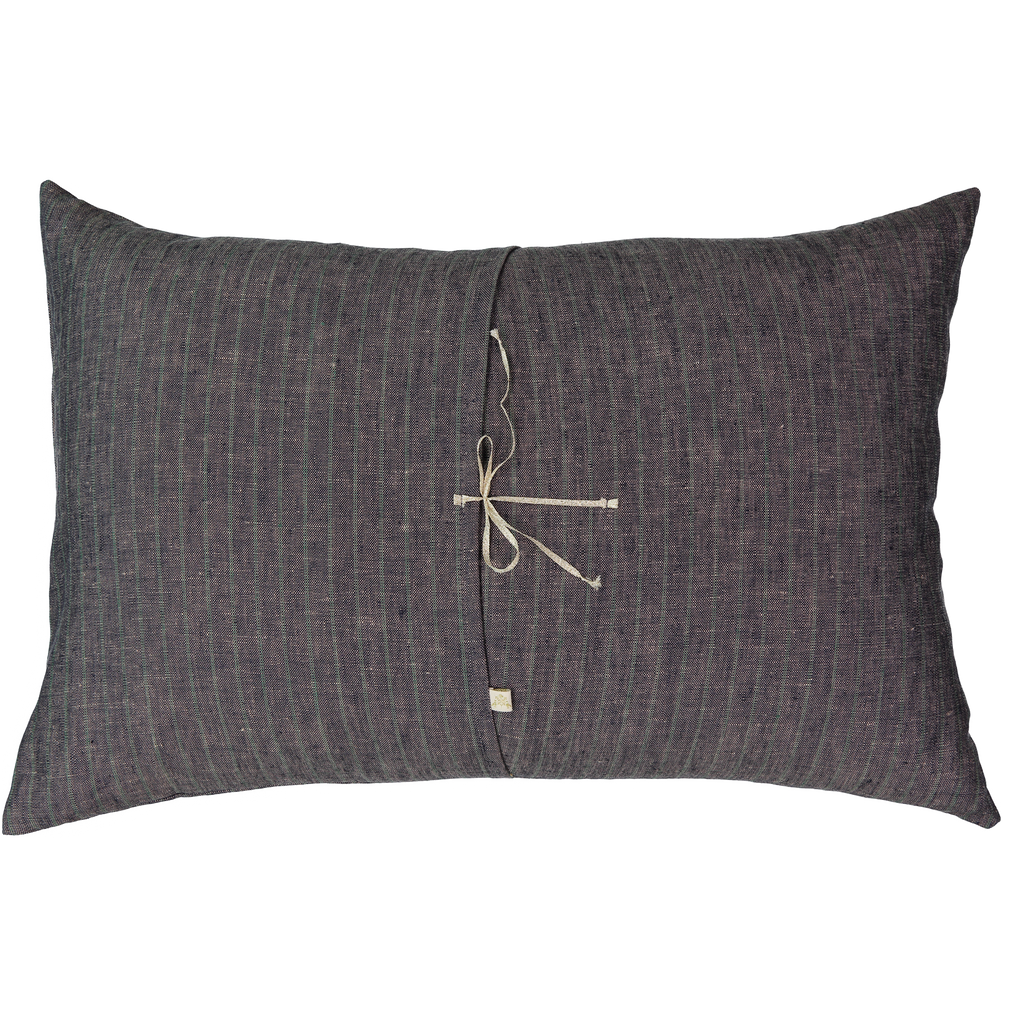 Merci Stripe Linen Cushion in Navy (Cover Only)
