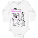 ONESiE LONG SLEEVE - La NEW YORK in PiNK