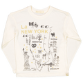 Lara Long Sleeve Tee -  La NEW YORK in Gold