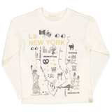 Lara Long Sleeve Tee -  La NEW YORK in Gold