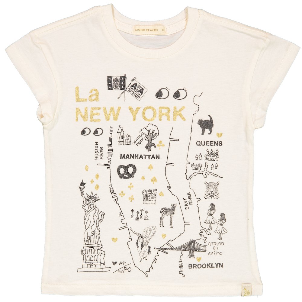 TEE - LARA SHORT SLEEVE - La NEW YORK in GOLD