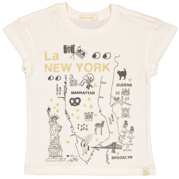 TEE - LARA SHORT SLEEVE - La NEW YORK in GOLD