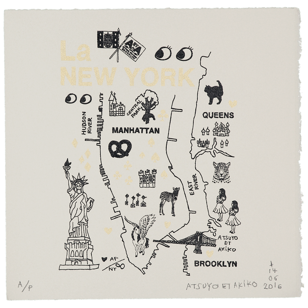 WALL ART - La NEW YORK in GOLD (S)