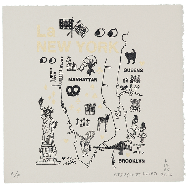 WALL ART - La NEW YORK in GOLD (S)