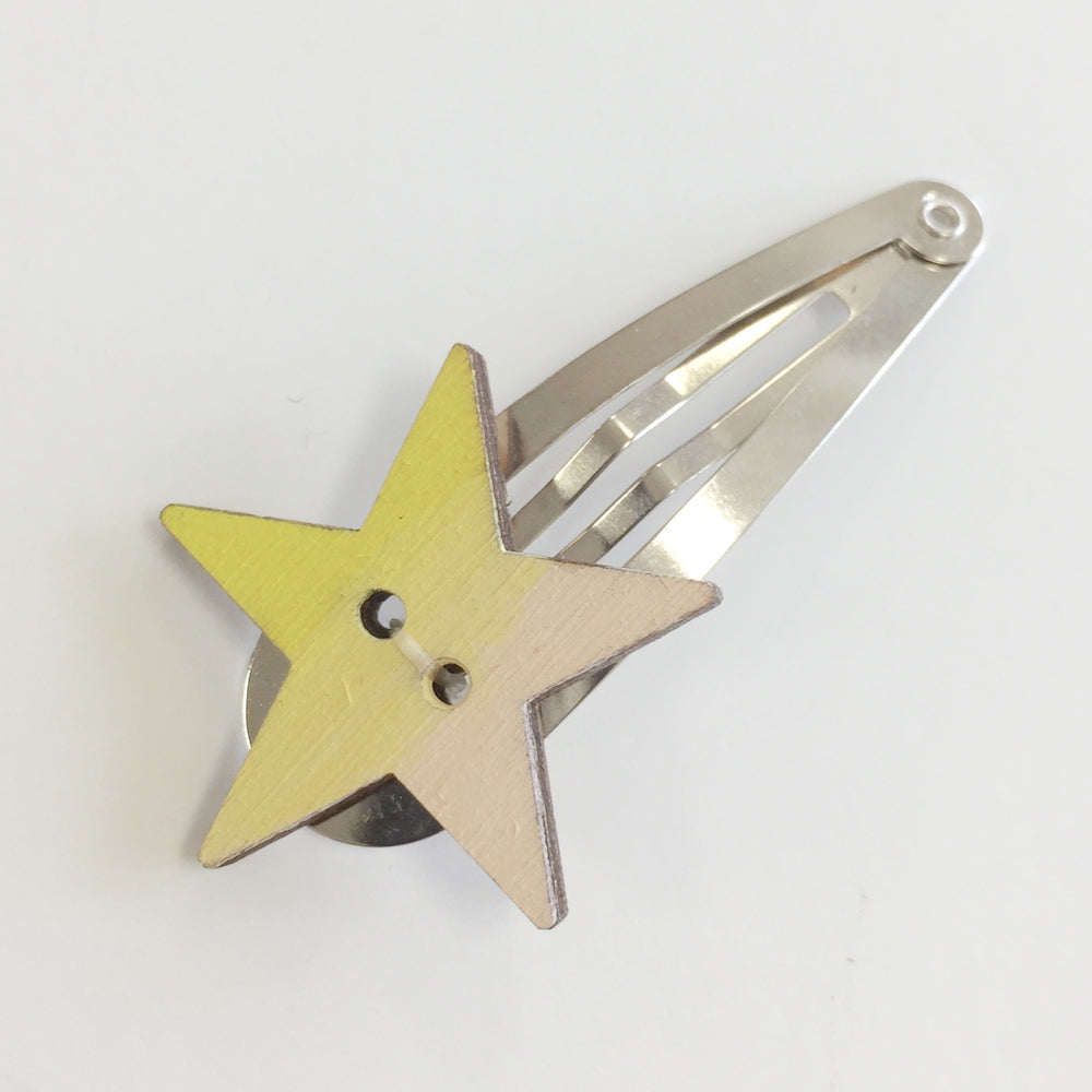 Étoile Wood Hairpin in Yellow