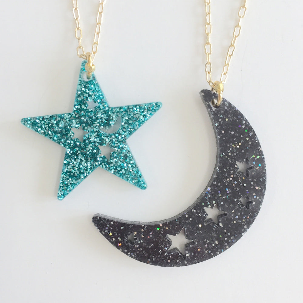 WS NECKLACE - DREAM (SET OF 2) - BLACK/GREEN