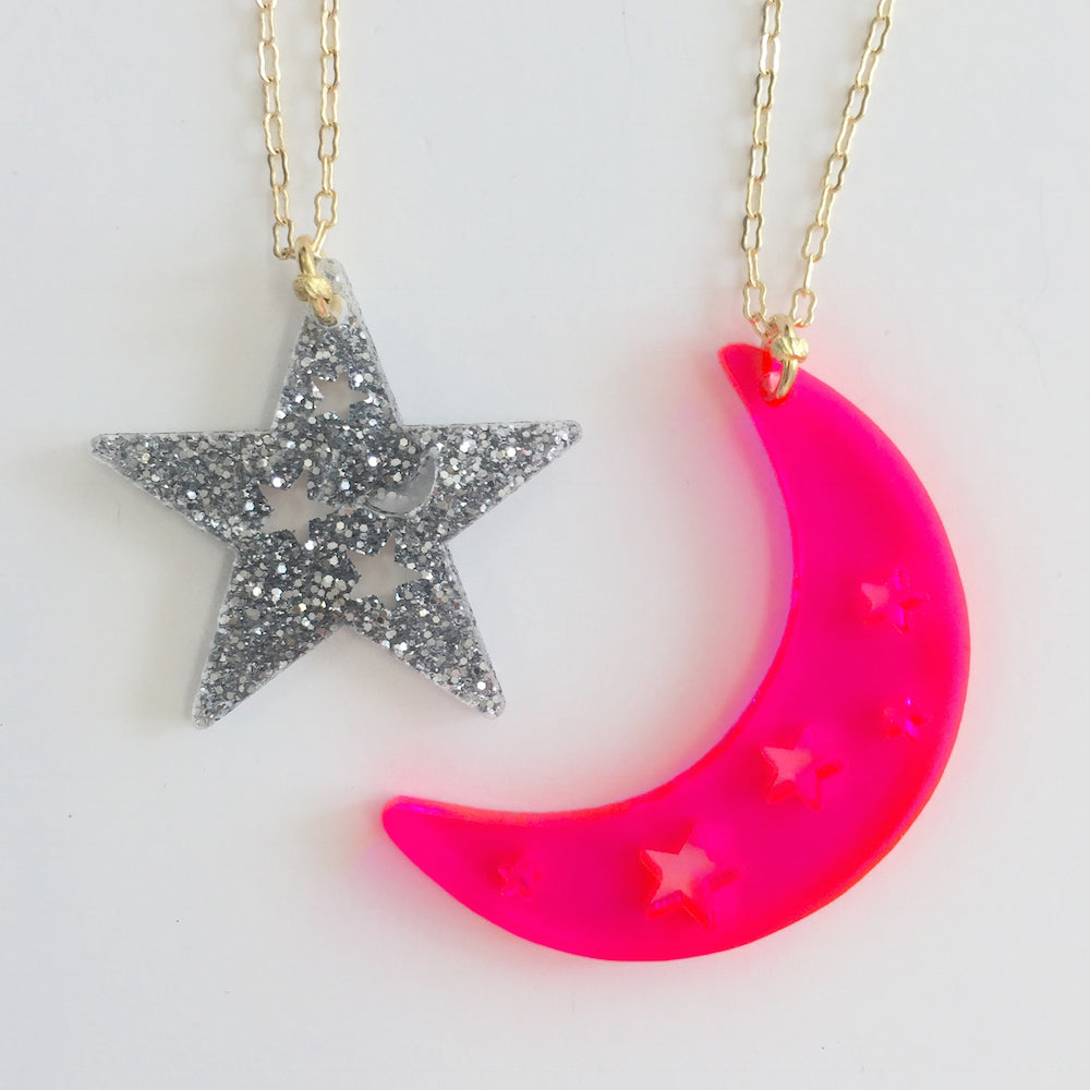 WS NECKLACE - DREAM (SET OF 2) - PINK/SiLVER