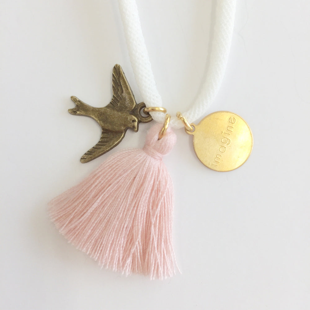 WS NECKLACE - BiRD - PiNK
