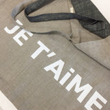 22-Je T'aime Linen Bag - stripe