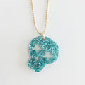 WS JEWELRY NECKLACE - SKULL - GREEN