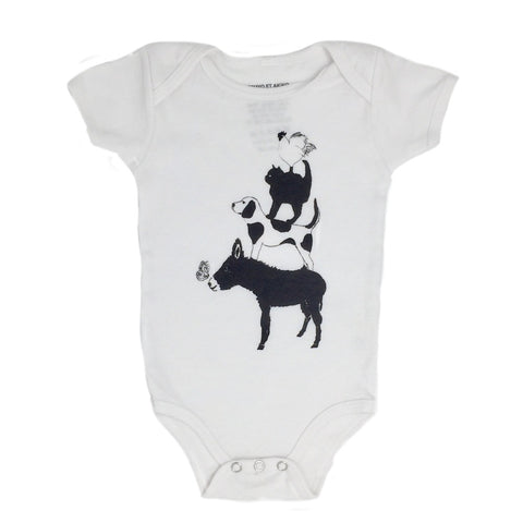 Cosmic Friends Onesie in White