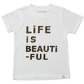 Crew Tee - LiFE iS BEAUTiFUL in Gold Foil