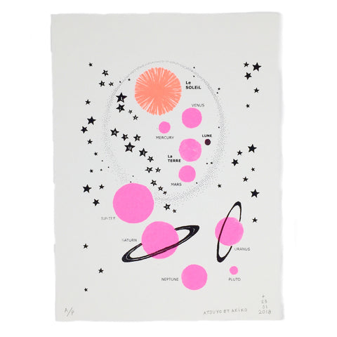 WALL ART - PLANÈTES - PiNK