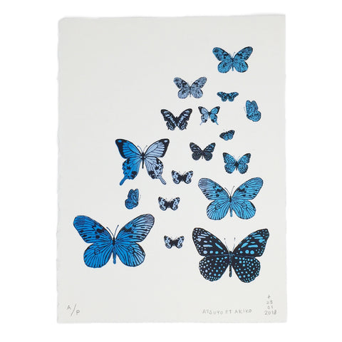 WALL ART - PAPiLLONS - BLUE