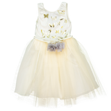 23 Papillons Dress in Ivory/Gold