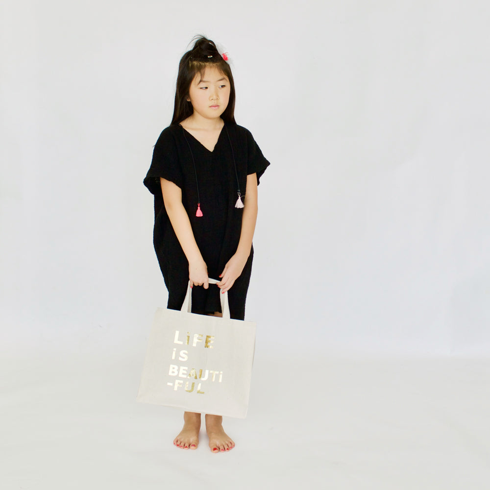 22-DRESS TERRE in BLACK