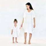 22-Terre Women's Dress in Milky White