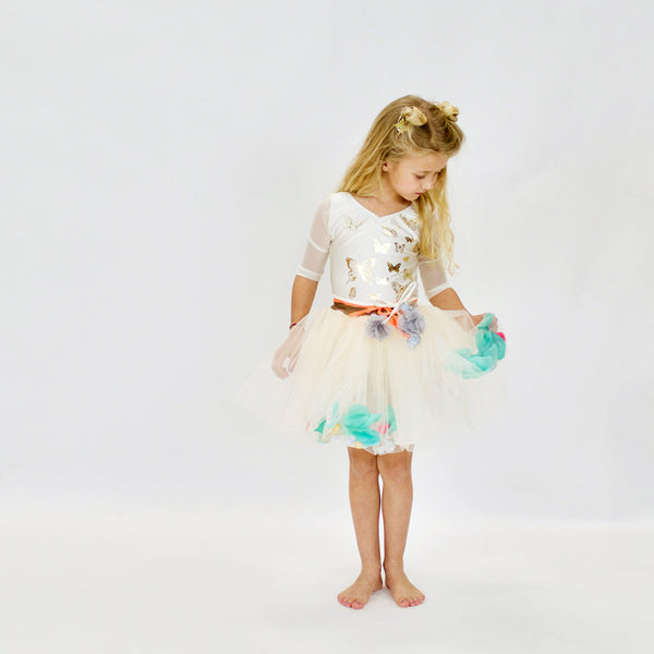 23 LEOTARD - PAPiLLONS  - iVORY/GOLD
